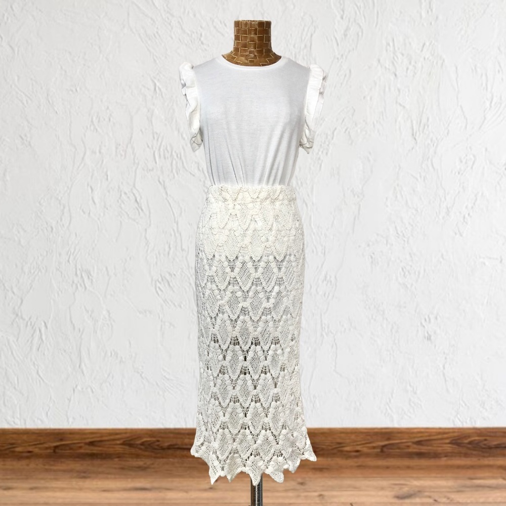 Z Studio Crochet Midi Skirt